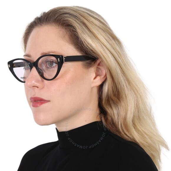 BRAND NEW Fendi FE50020I FIRST 053 Shiny Black Demo Women Cat Eye Eyeglasses - Picture 9 of 9